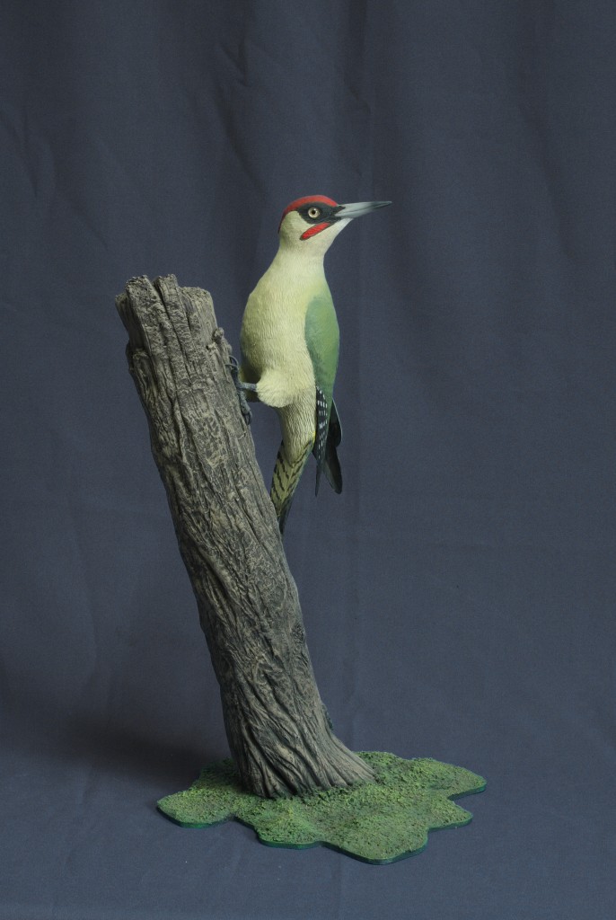 pito real paco ventura Picus viridis European Green Woodpecker wildlife sculpture